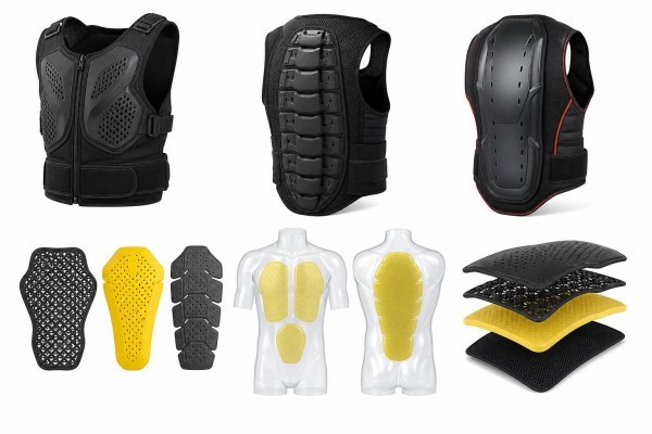 Protector de espalda, espaldera y peto de protección para moto