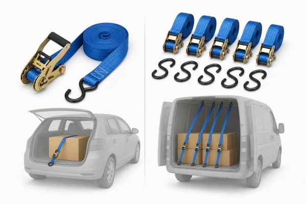 Banda tensora individual y kit de bandas para asegurar carga en coche