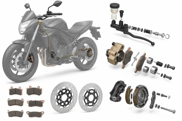 Componentes principales del sistema de freno de una moto