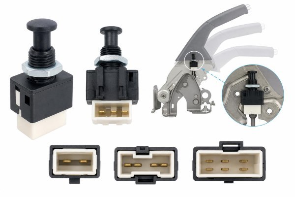 Interruptor de freno de estacionamiento manual con conector eléctrico