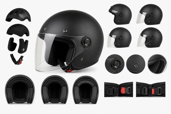Guía visual de las partes de un casco jet homologado